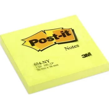 Samolepící bloček Bloček Post-it, 76 x 76 mm, neonově žlutý, 6 ks