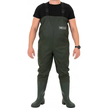 Pracovní oblečení ODOLNÉ BRODÍCÍ KALHOTY PVC NECO NASTAVITELNÉ POPRUHY VEL. 43