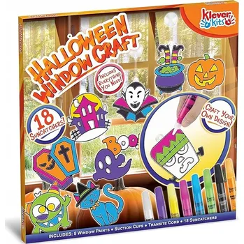 kreativní sada Sada na malování Dekorace na okna Halloween pro děti DIY 18 dílů