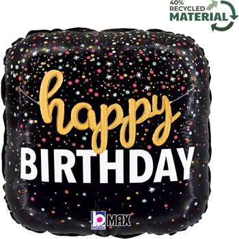 Balónek Grabo narozeninový balónek s konfetami 18" - 46 cm