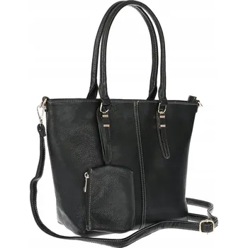Kabelka Dámská kabelka Shopper Prostorná A4 módní velká taška aktovka 0702 Černá