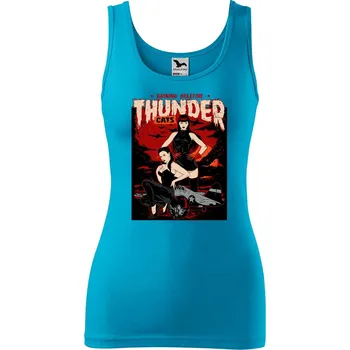 Dámské tílko s potiskem Thunder cats Velikost: M, Barva: Tyrkysová