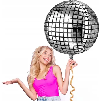 Balónek Fóliový balónek KOULE DISCO na párty, Silvestra, velký 55 cm