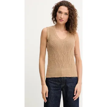 Dámská vesta Vesta s vlnou Twinset 252TP3333 hnědá 82X, vel. M