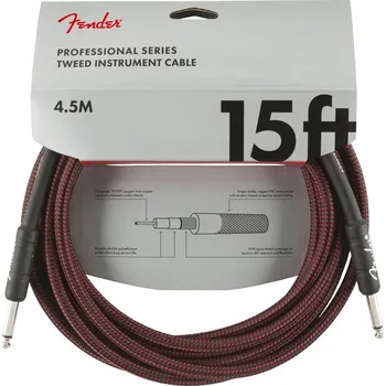 elektrický kabel Kabel J-J 4,5 m Fender Pro Instrumentální Kabel Červený Tweed