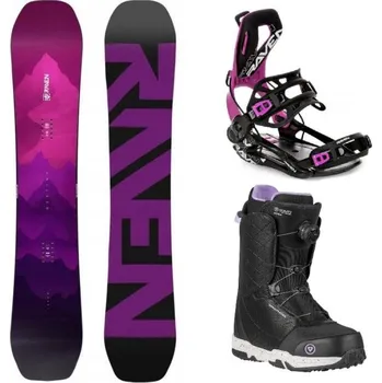 Snowboard Raven Destiny dámský snowboard + Raven FT360 black/fuchsia vázání + Gravity Aura Atop black obuv 139 cm + S (EU 35-40) + DÁREK + Doprava ZDARMA