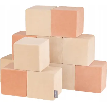 ostatní stavebnice MĚKKÉ velurové pěnové STAVEBNICE XXL Pro Děti Barevné 12 ks