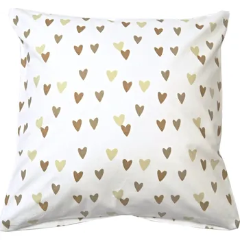 Povlak na polštářek Povlak na polštářek Hnědá srdce