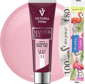 Lak na nehty Akryložel Victoria Vynn Master Gel 11 Light Rose růžový Pilník Aba 100/180