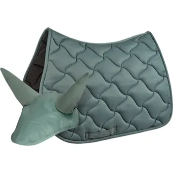 Podsedlová dečka + čabraka EQUILINE Rombo Fluid, všestranná, světle zelená