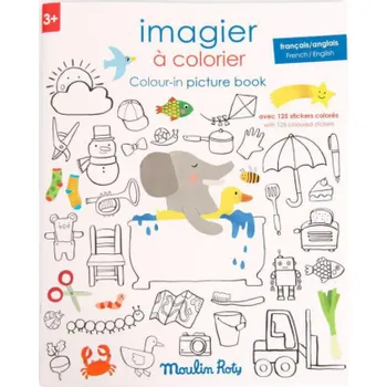 omalovánky MOULIN ROTY Omalovánková knížka se samolepkami