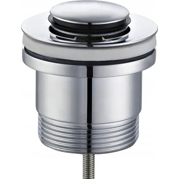 Sifon Zátka umyvadlová Click-Clack bez přepadu kulatý Batmix stříbrná