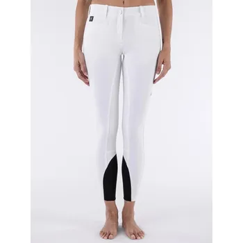 Jezdecké kalhoty Dámské rajtky s gripem EQUILINE Cedar, bílá velikost 38