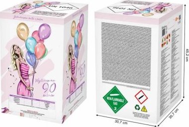 HELIUM na 90 balónků (o průměru 23cm)