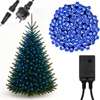 Vánoce VÁNOČNÍ OSVĚTLENÍ NA STROMEČEK 1000 LED VNĚJŠÍ PROGRAMÁTOR MODRÉ