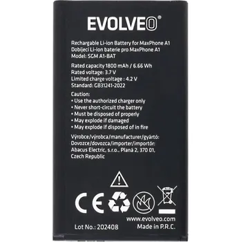 Baterie pro mobilní telefon EVOLVEO originální baterie 1800 mAh pro MaxPhone A1