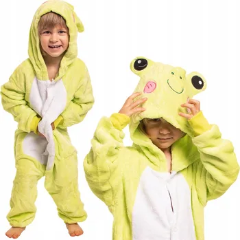 Dětské pyžamo Kigurumi Onesie Kostým Žába Zelená 105-115 cm