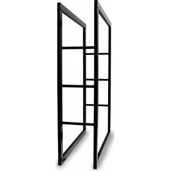 Stojan na dřevo ke krbu, vysoký kovový koš na palivové dřevo 80x100cm Bituxx