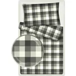 Povlečení hladká bavlna LUX - Šedé kostky 140x200+70x90