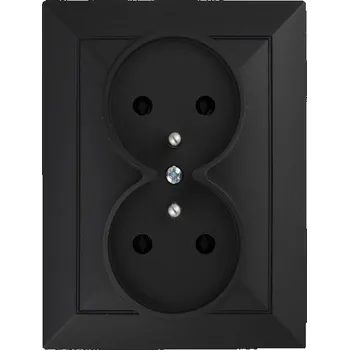 Elektrická zásuvka Elektrická Zásuvka Abex černá