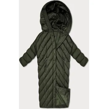 Zimní bunda netopýřího typu v barvě khaki Minority (P3-6026-22) odstíny zelené XL (42)