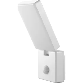 Venkovní osvětlení LED fasádní svítidlo s pohybovým senzorem venkovní 10W IP65 bílé nastavitelné