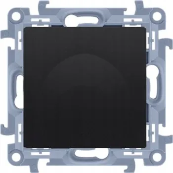 Elektrická zásuvka Simon 10 kabelová vývodka pod omítku, černá matná CPK1.01/49