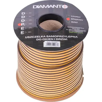 Těsnění do okna a dveří Okenní těsnění hnědé Diamanto 0,9 x 10000 x 5 mm