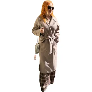 Dámský kabát made in Italy Dámský vlněný přechodový kabát, 25903 Rozměr: M - 38