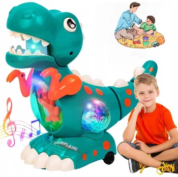 Hračka pro nejmenší INTERAKTIVNÍ HUDEBNÍ HRAČKA DINOSAURUS S POHYBLIVÝM DINOSAUREM PRO DĚTI