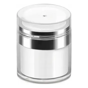 Sklenice Dávkovací kelímek na krém 50 ml s bílým prstencem