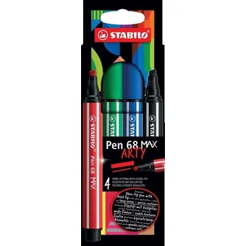 Fixy Stabilo Pen 68 MAX "ARTY", sada 4 barev