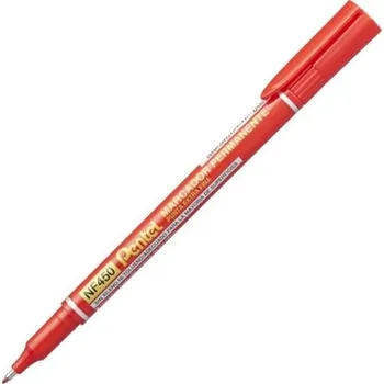 Permanentní popisovač Pentel NF450, červený