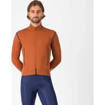 Cyklistické oblečení Castelli bunda Perfetto RoS 3 Jacket XL oranžová - 10 % pro přihlášené BFEXTRA10