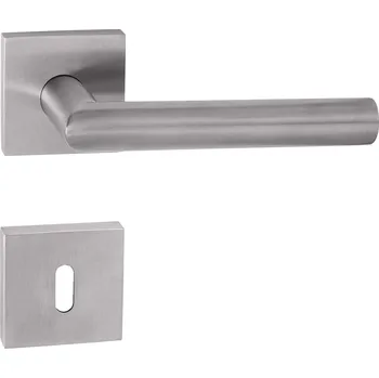 Dveřní kování MP KOVÁNÍ TI - FAVORIT - HR 2002Q Provedení: KL/KL. na rozetách (bez spodní rozety), Povrch: BN - broušená nerez