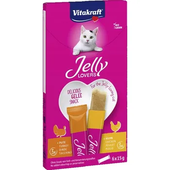 Krmivo pro kočku VITAKRAFT CAT JELLY LOVERS kuře/ krůta 6x15g