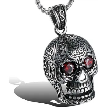 Náhrdelník Steel Edge Přívěšek na krk lebka WJHC24 Délka náhrdelníku: 60cm