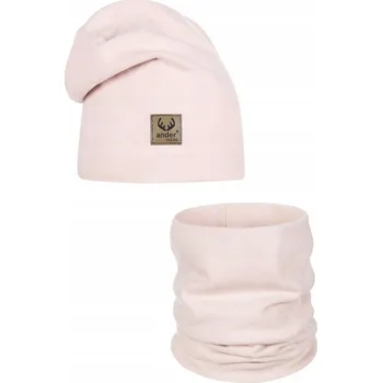 Čepice Dětská Čepice Ander s jarní Nákrčník Beniamina světle Pink 56