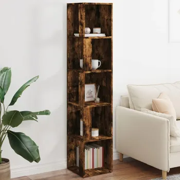 Komoda Rohová skříňka, kouřový dub, 33x33x164,5 cm