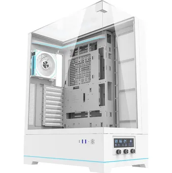 PC skříň Počítačová skříň Darkflash DY450L PRO s ventilátorem (bílá)