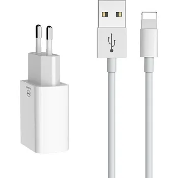 Duální USB nabíječka Mcdodo CH-6720 (EU) Lightning 1m Cestovní sada (bílá)