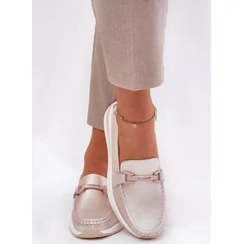 Dámské mokasíny Dámské mokasíny GR51-598 Béžová perleť - S.Barski béžová 36