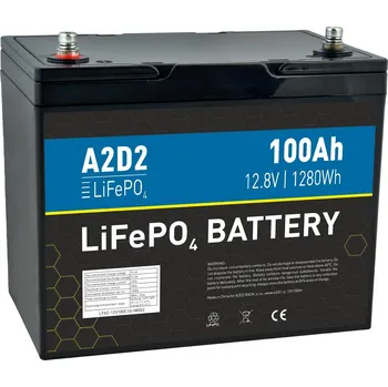 Článková baterie A2D2 baterie LiFePO4 12,8V 100Ah M8 (Gotion cells)