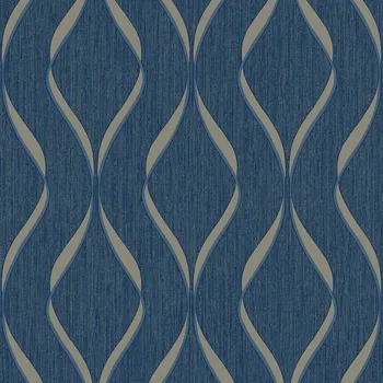 Tapeta Vinylová tapeta na vliesu Ugepa 53 cm x 10,05 m tmavě modrá