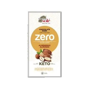 Čokoláda Čokoláda hořká s mandlemi a stévií bez cukru 100 g SOLÉ