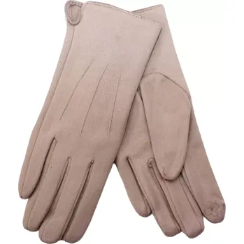 Šála Dámské jednobarevné rukavice sv.káva SY-24870 velikost uni