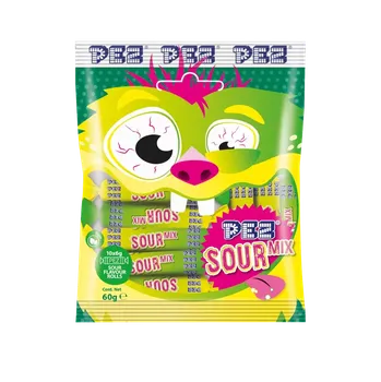 Bonbon PEZ Fizzy monster kyselý Mix 10x6g