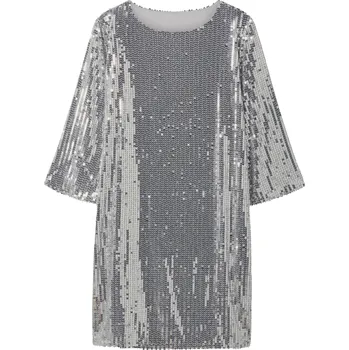 Dámské šaty esmara® Dámské šaty s flitry (stříbrná, S (36/38))