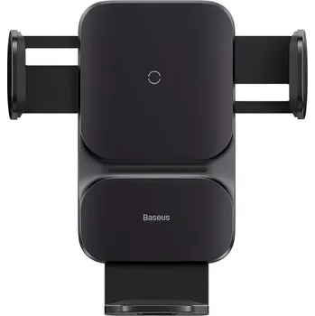 Baseus Wisdom držák telefonu do ventilační mřížky s bezdrátovým nabíjením (černý)