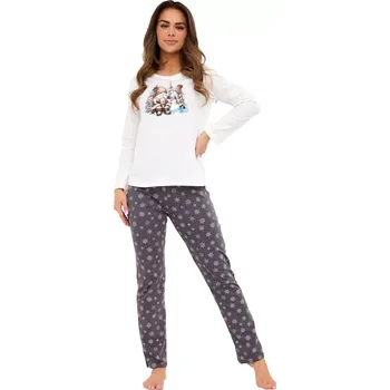 Dámské pyžamo Dámské pyžamo Cornette Friends smetanová velikost S